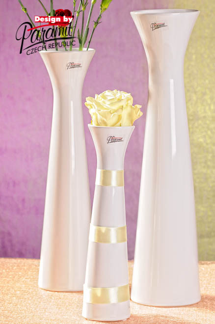 Sisi váza biela25cm 11070-25W
