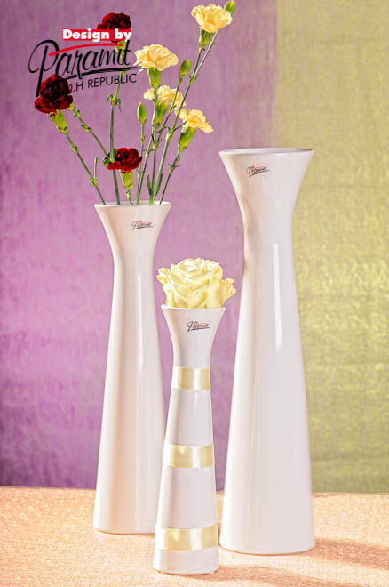 Sisi váza biela34cm 11070-34W