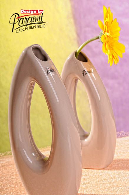 Pip váza béž.28cm 5506-28C