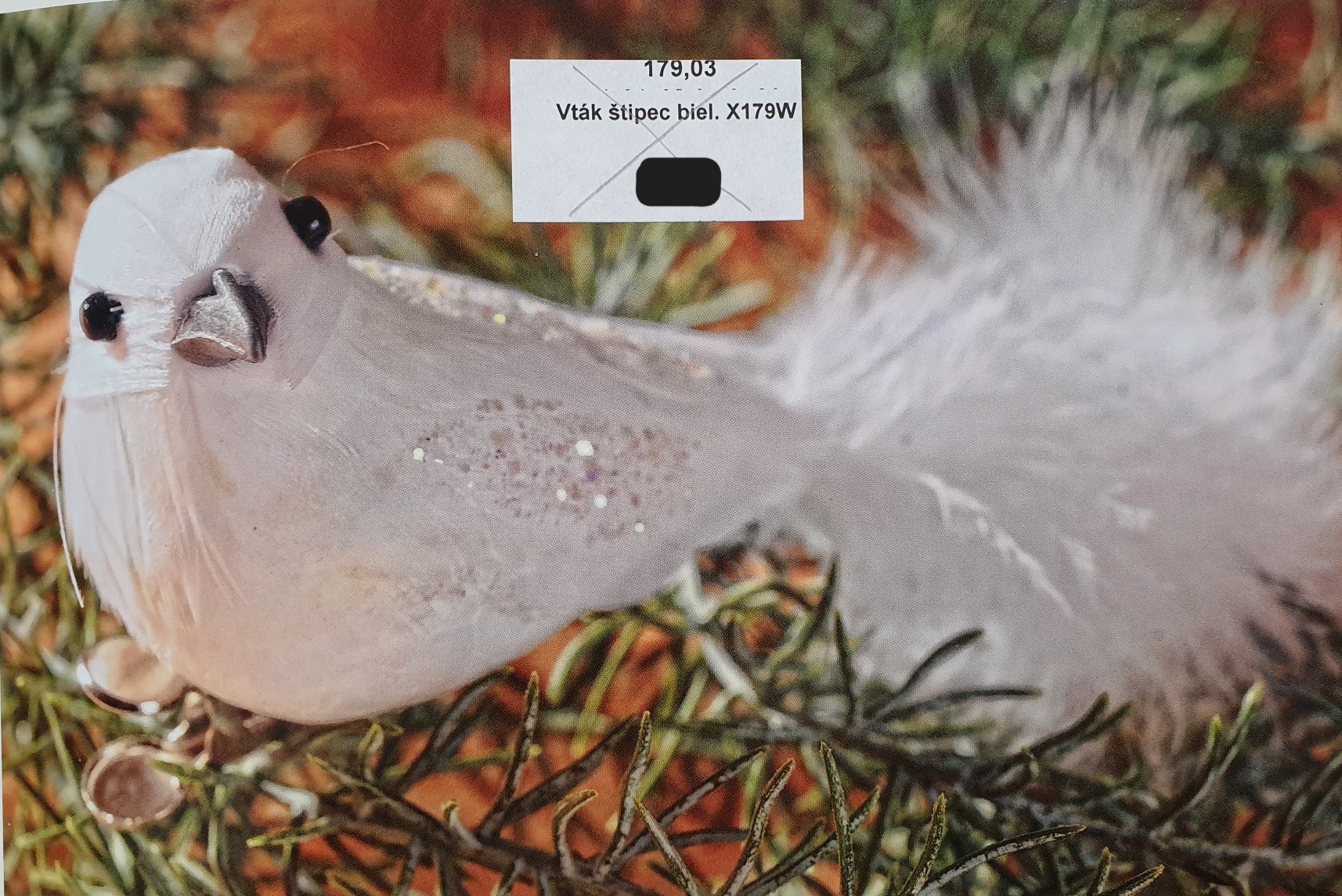 Vták štipec biel. X179W