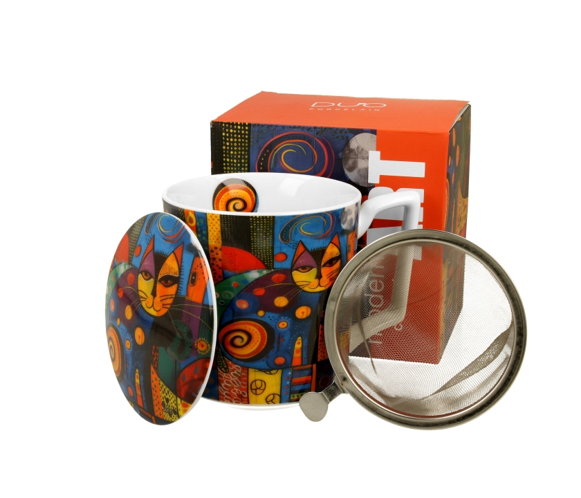 Hrnček + sitko MODERN CAT 450ml