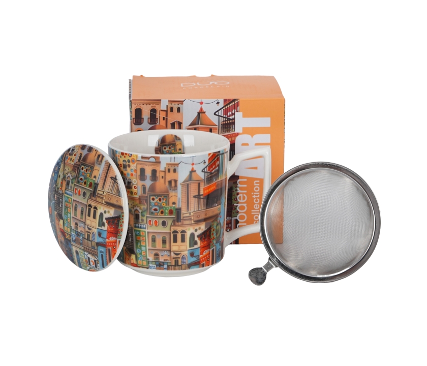 Modern SWEET CITY Hrnček 450ml+sitko