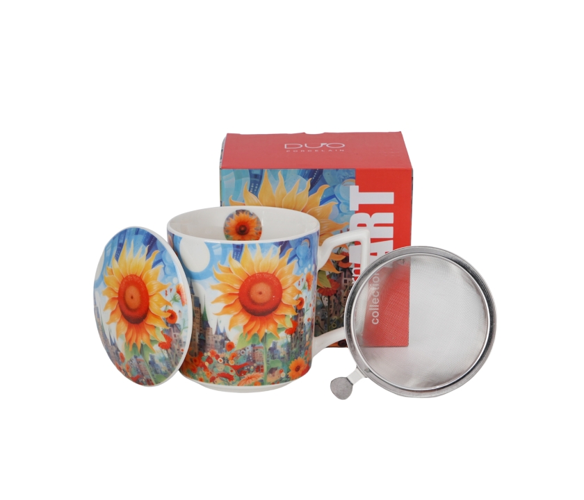 Modern SUNFLOW N. Hrnček 450ml+sitko