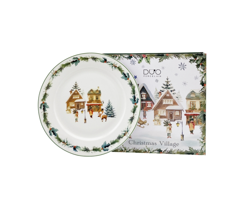 Christmas Vilage Tanier plytký