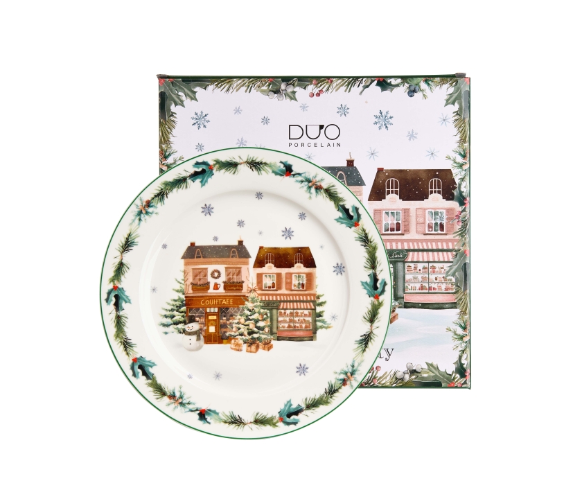 Christmas CITY 2 Tanier plytký 27 cm