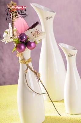 Soffi váza bílá 25 cm 11029-25
