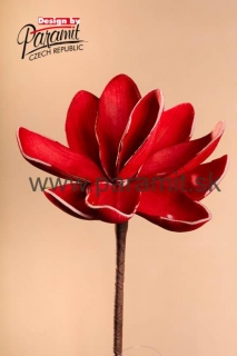 Kvet dekor.cervena18cm 3-81R